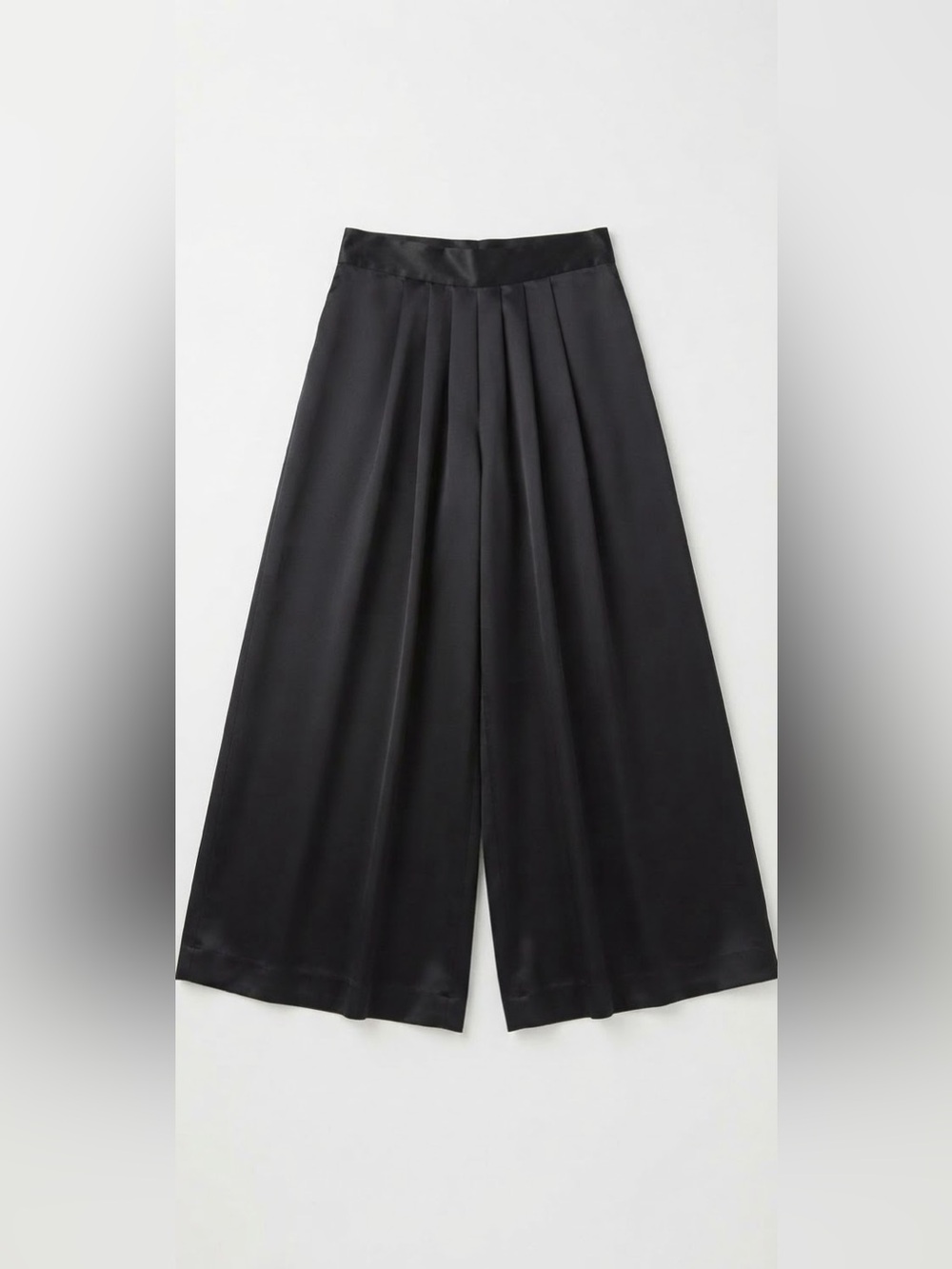 VINTAGE Marc Allan Satin Finish Wide Leg Palazzo Pants Black 10